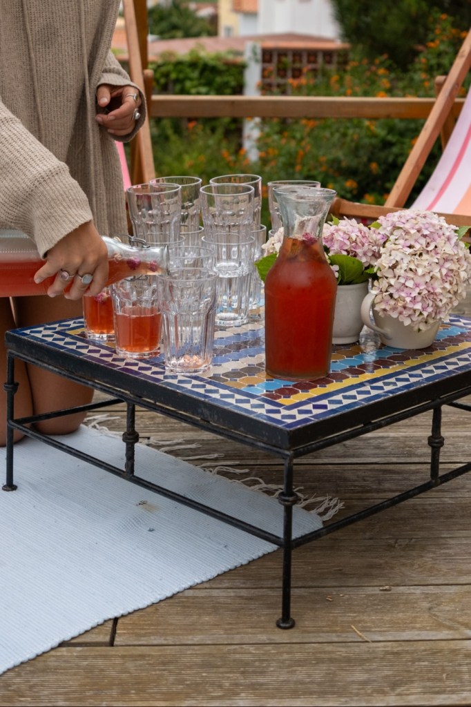 Sangria on the coffee table