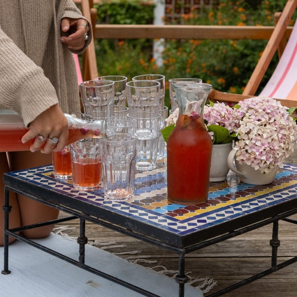 Sangria on the coffee table